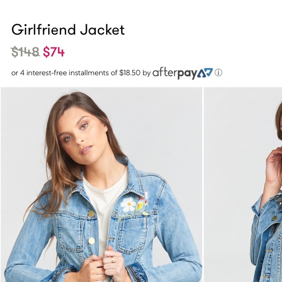 Girlfriend denim jacket Mimi NWT - Picture 4 of 7